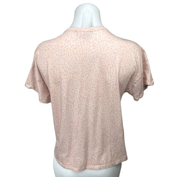 Hatch Maternity Pink Leopard Animal Print Short Sleeve T Shirt Tee Top Size 0 - Picture 2 of 4